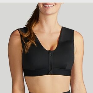 Tommie Copper Zip Up Shoulder Support Bra